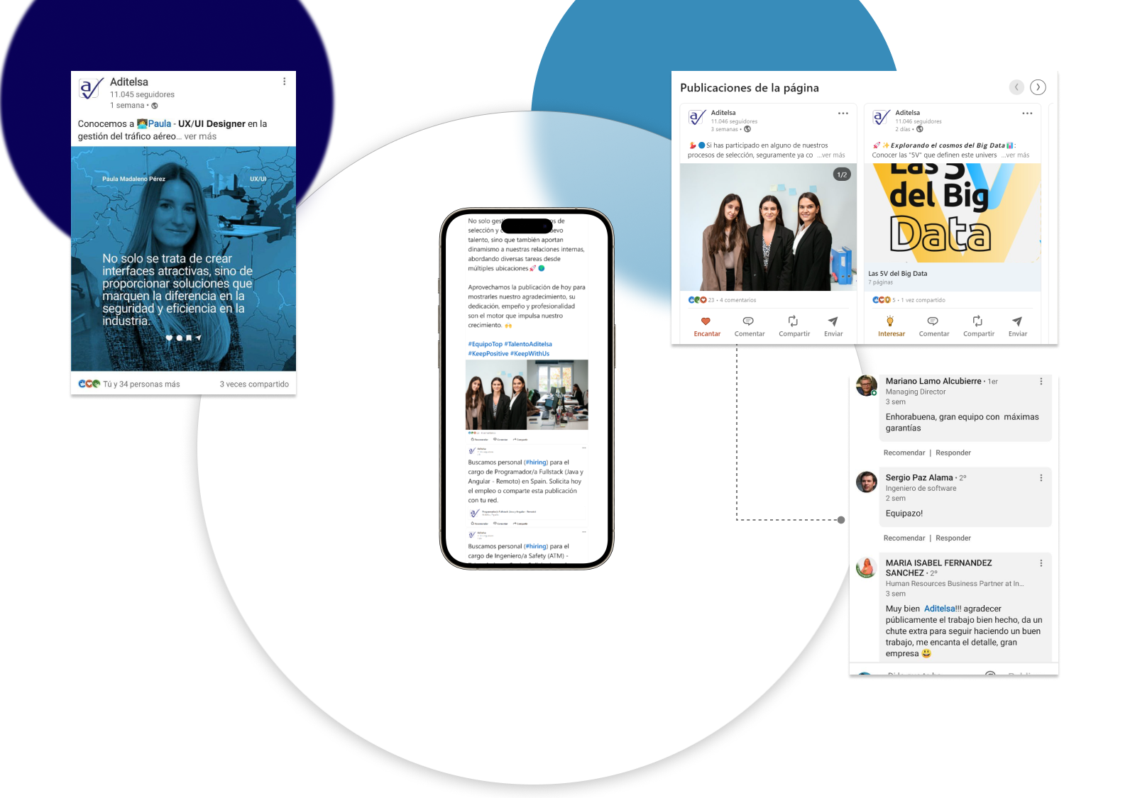 ejemplos social media freelance
